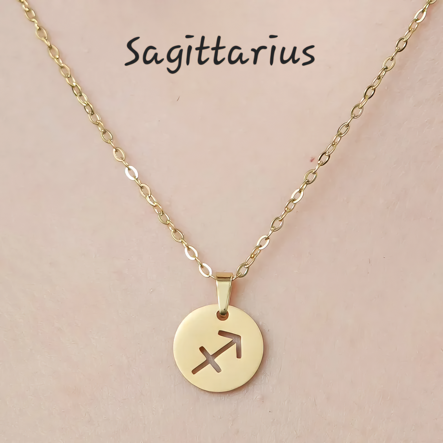 Zodiac Star Sign Necklace 18K Gold Plated Hypoallergenic
