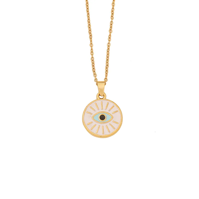 Evil Eye Enamel Necklace