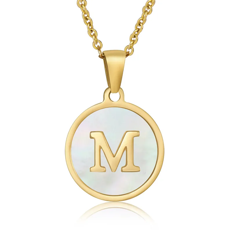 Personalised Gold and White Initial Necklace, Custom Necklace