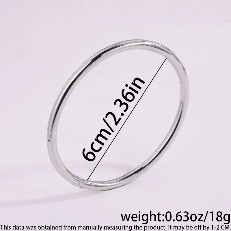Every Stacking Simple Silver Plated Bangle Hypoallergenic Stainless Steel