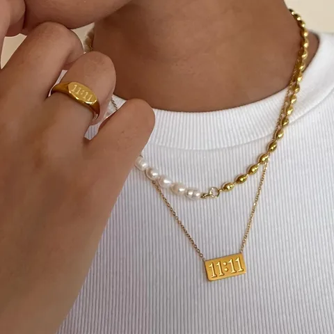 11:11 Pendant Necklace Hypoallergenic Stainless Steel