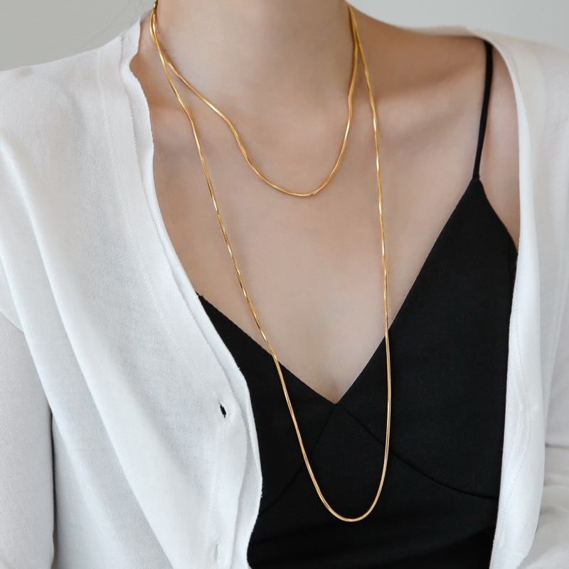 18K Gold Plated 1.2 M Long Chain necklace - Make Layers