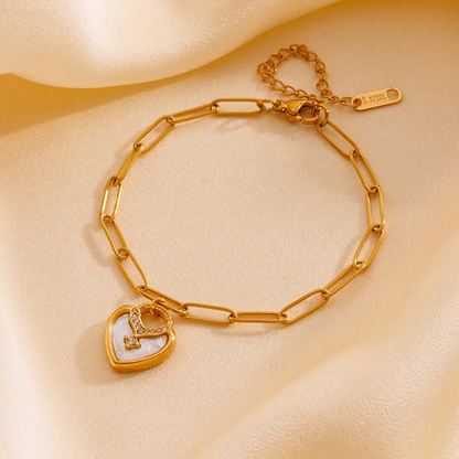 18k Gold Plated Heart Pendant Necklace OR Bracelet OR Huggie Earrings