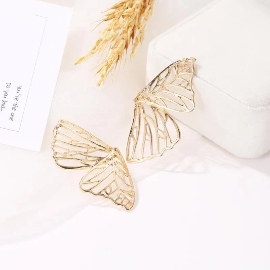 Boho Butterfly Statement Earrings 18K Gold Plated Waterproof
