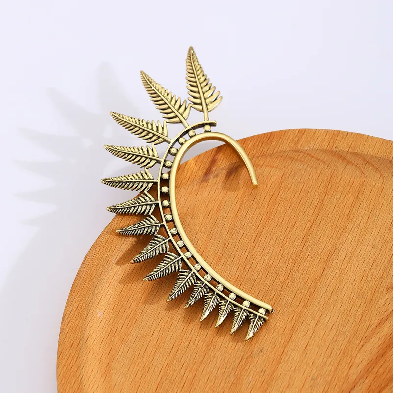 Statement Leaf Ear Cuff 18K Gold Plated Stainless Steel