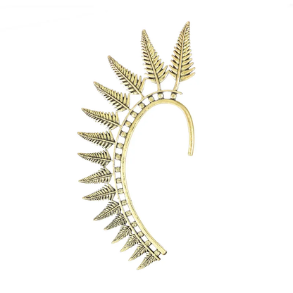 Statement Leaf Ear Cuff 18K Gold Plated Stainless Steel