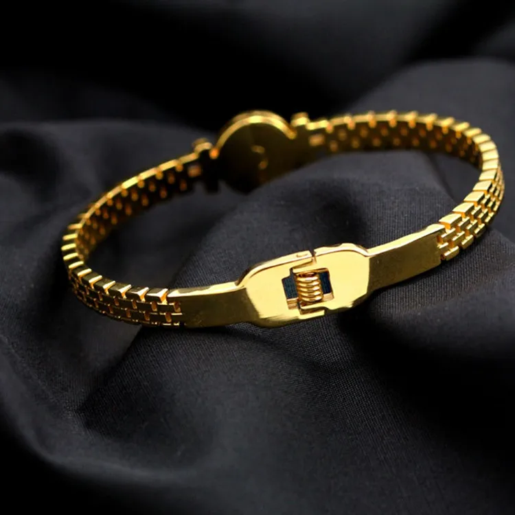 Roman Numeral Gold Love Bangle, Stainless Steel Stacking Bangle