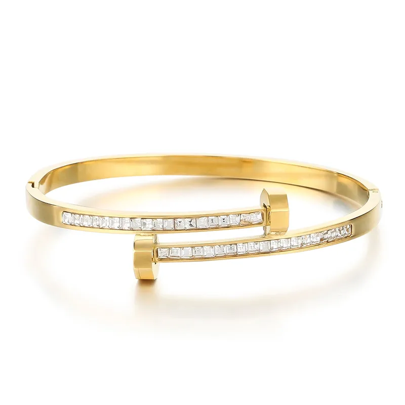 Layered Gold Zircon Bangle, Minimalist Gold Stacking Bangle, Gift for Her