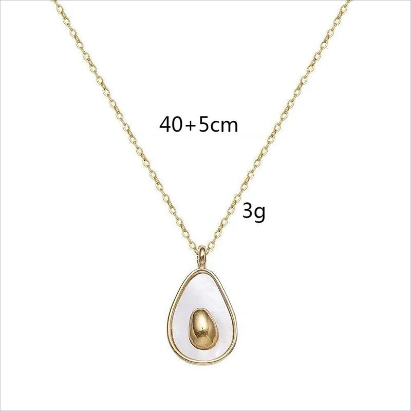 18k Gold Plated Avocado Pendant Necklace