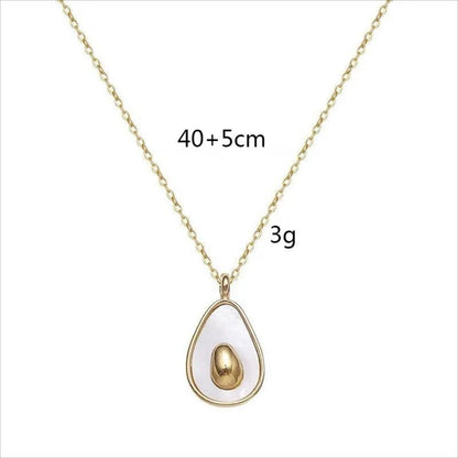 18k Gold Plated Avocado Pendant Necklace