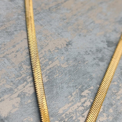 18K Gold Plated Printed Pendant Necklace