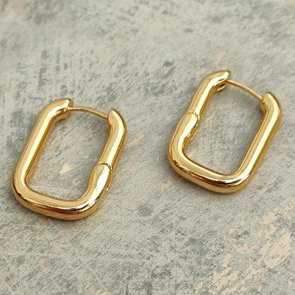 18K Gold Plated Small Hoop Everyday Earrings
