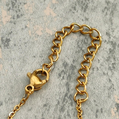 18K Gold Plated Necklace with Red Heart CZ Stone