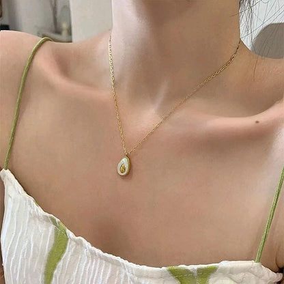 18k Gold Plated Avocado Pendant Necklace