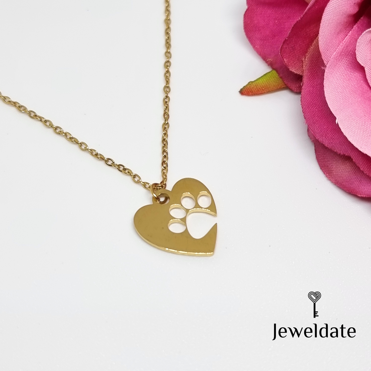 Personalised Pet Name Necklace, Custom Heart Pet Name Pendant, Pet Memorial Gift