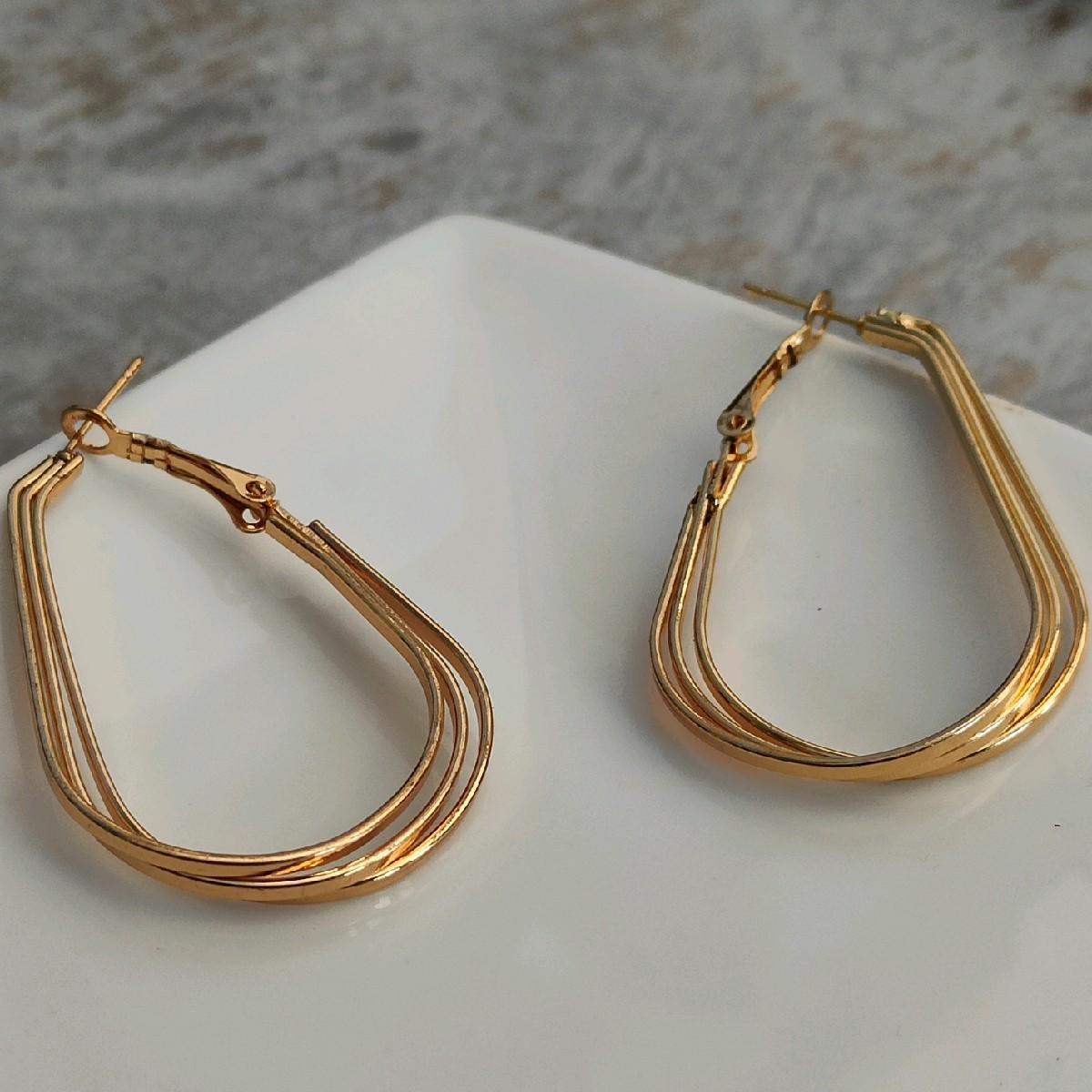 Everyday 18k Gold Plated Layered Hoop Earrings