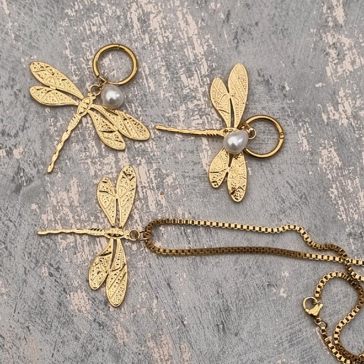 Exclusive 18k Gold Plated Necklace or Earrings - Tarnish Free