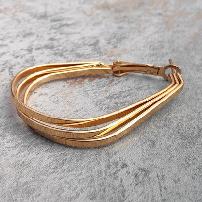 Everyday 18k Gold Plated Layered Hoop Earrings