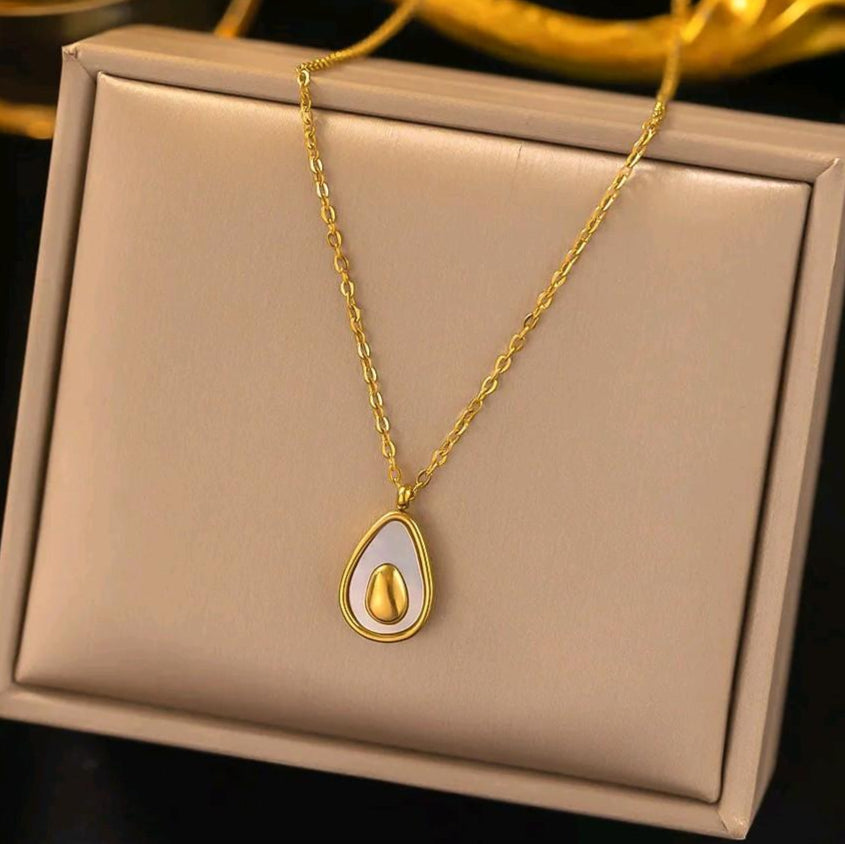18k Gold Plated Avocado Pendant Necklace