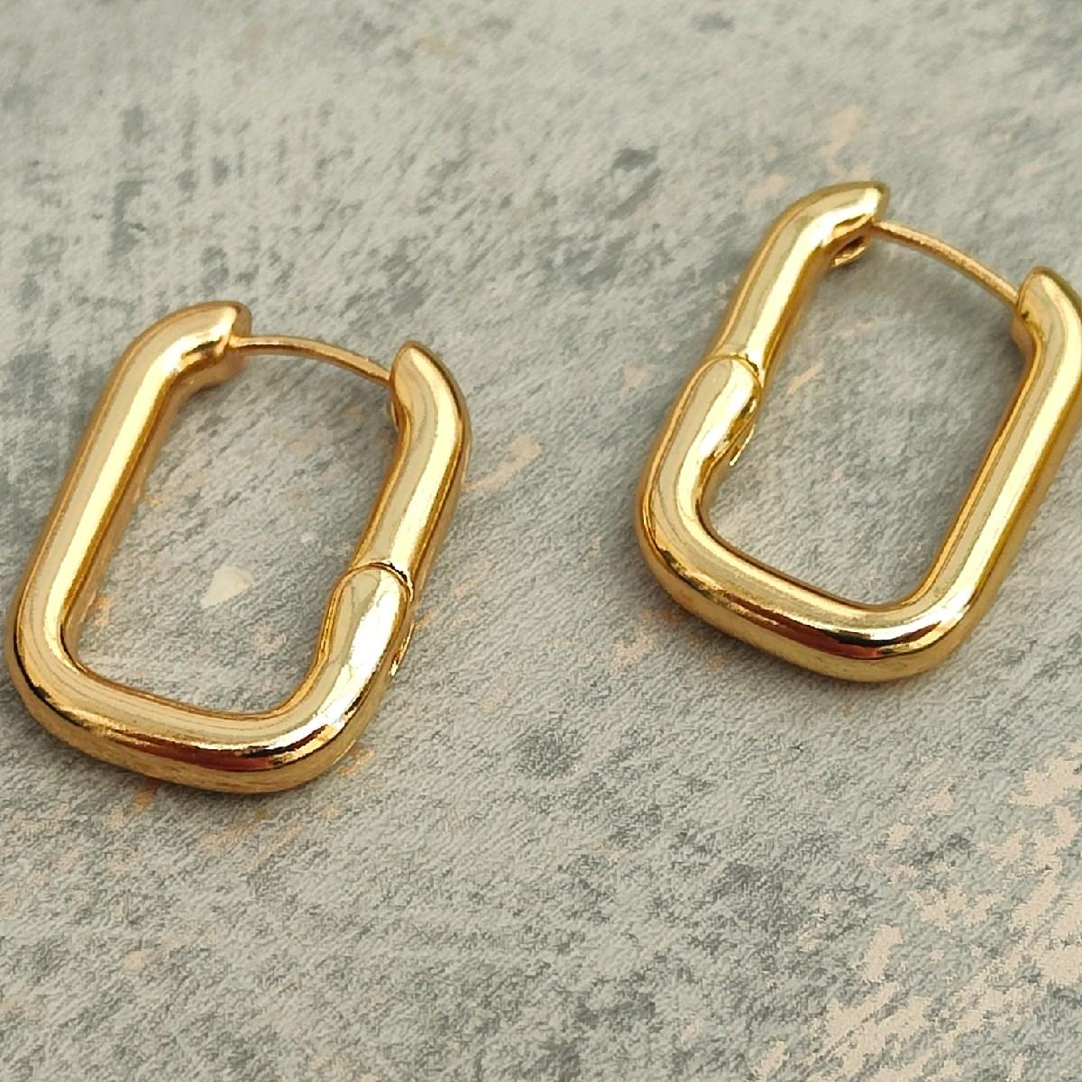 18K Gold Plated Small Hoop Everyday Earrings