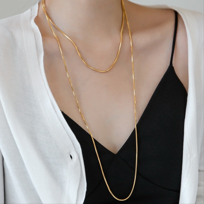 18K Gold Plated 1.2 M Long Chain necklace - Make Layers