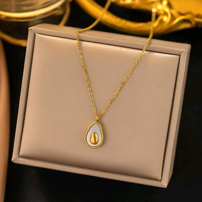 18k Gold Plated Avocado Pendant Necklace
