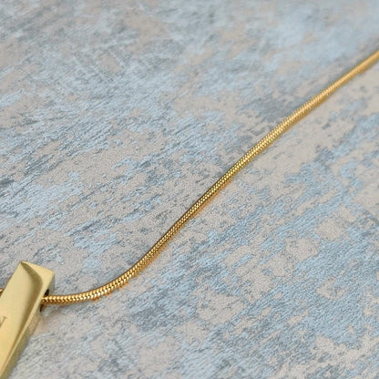 18k Gold Plated Necklace with H Pendant