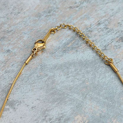 18k Gold Plated Necklace with H Pendant