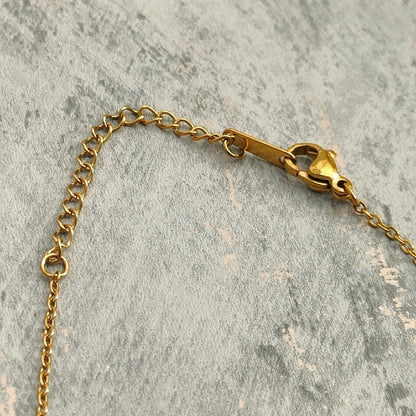 18K Gold Plated Necklace with CZ Diamond Wings Pendant