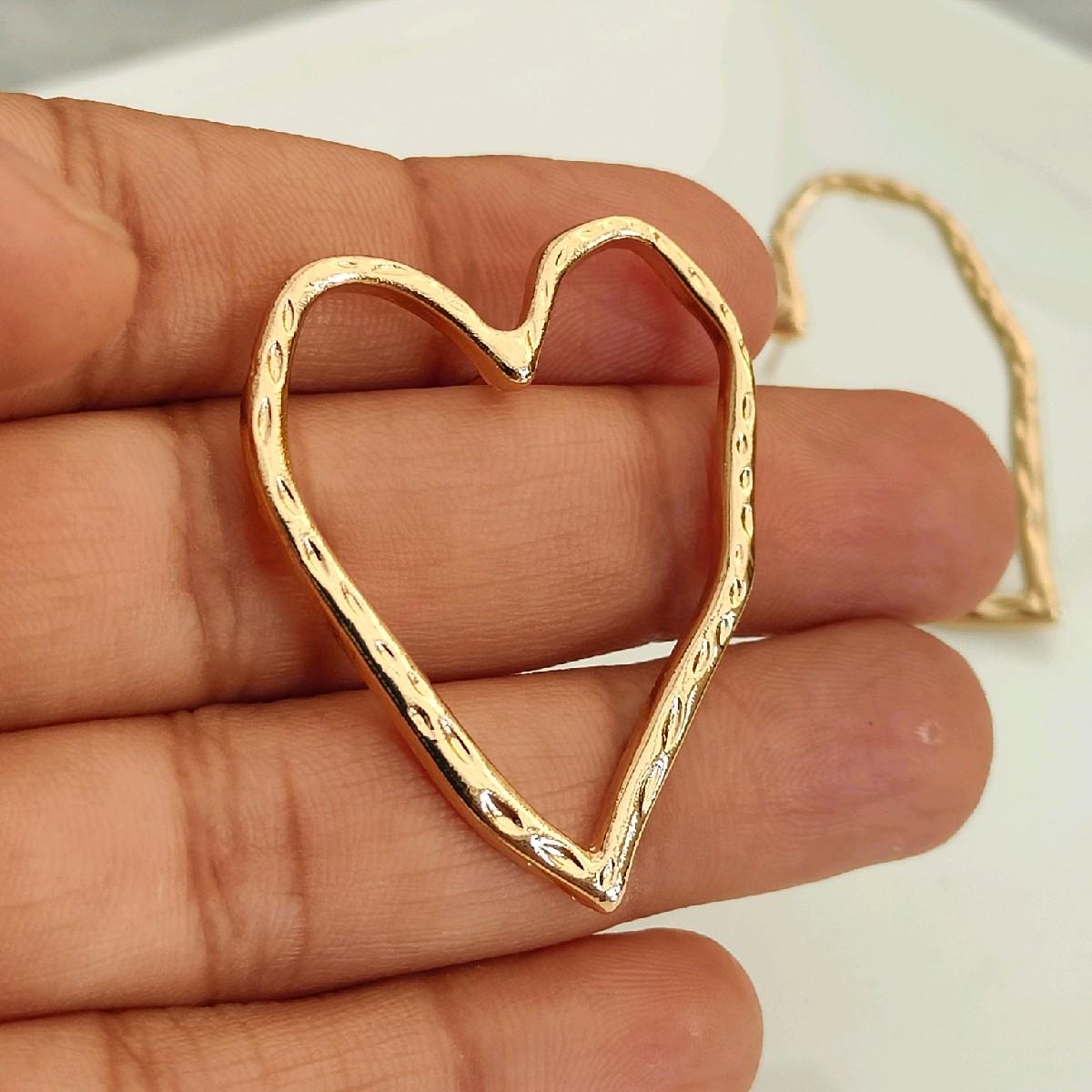 18K Gold Plated Abstract Heart Earrings