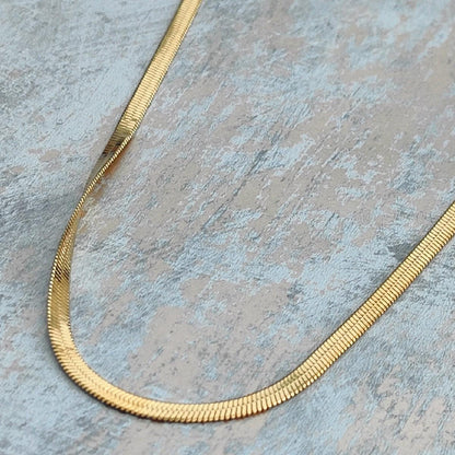 18k Gold Plated Snake Chain Necklace