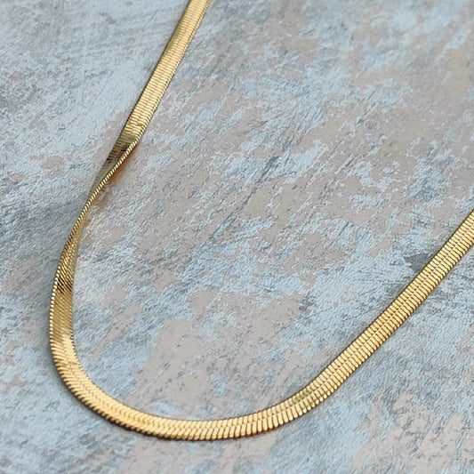 18k Gold Plated Snake Chain Necklace