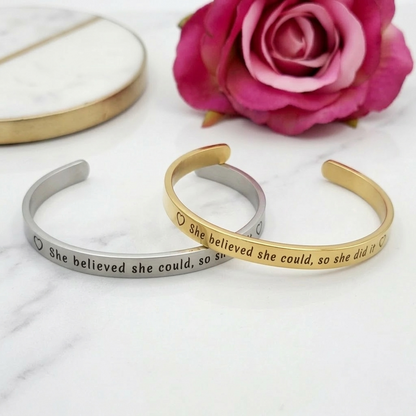 Personalised Bangle, Engraved Adjustable Bangle Name Date Message Gift Jewellery