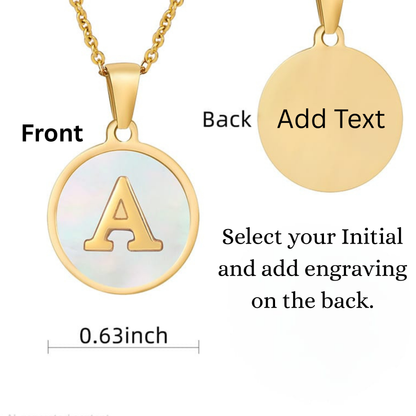 Personalised Gold and White Initial Necklace, Custom Necklace