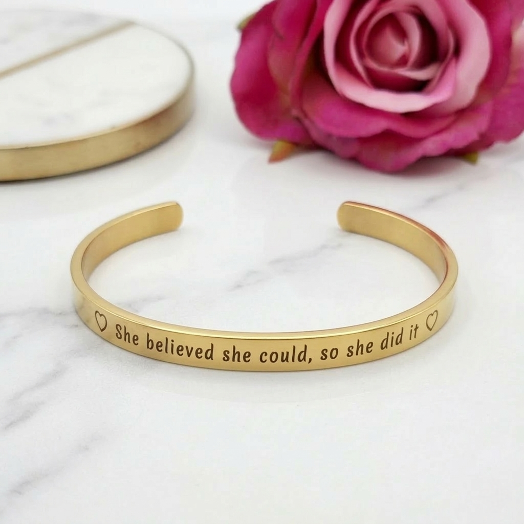 Personalised Bangle, Engraved Adjustable Bangle Name Date Message Gift Jewellery