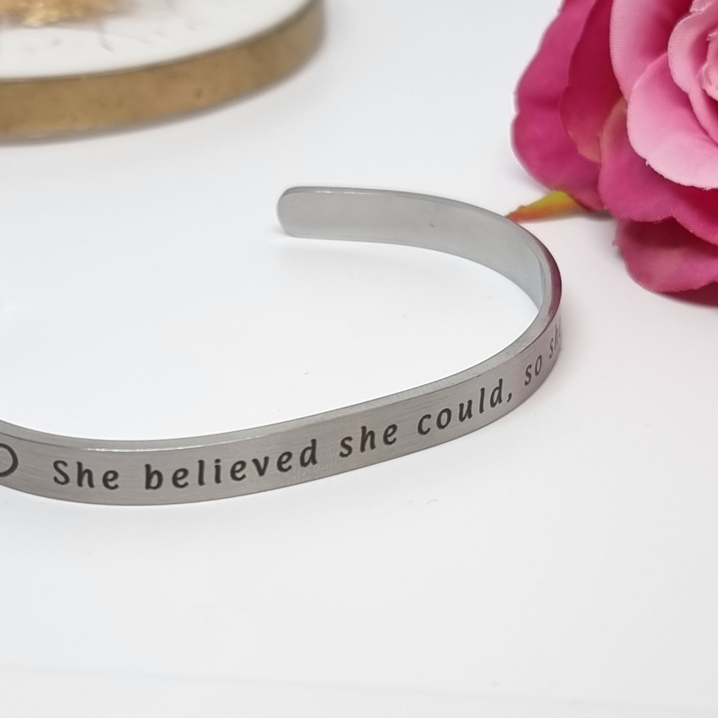 Personalised Bangle, Engraved Adjustable Bangle Name Date Message Gift Jewellery