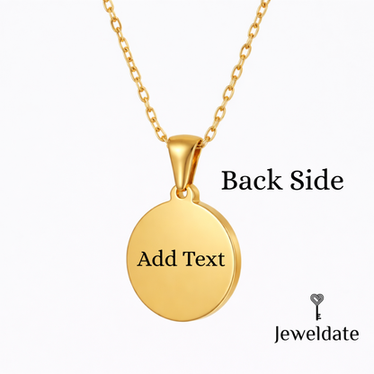 Personalised Gold and Black Initial Necklace, Custom Necklace