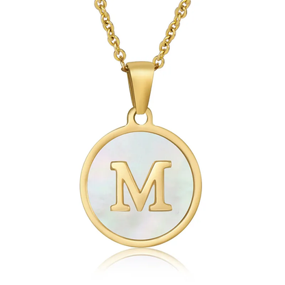 Personalised Gold and White Initial Necklace, Custom Necklace