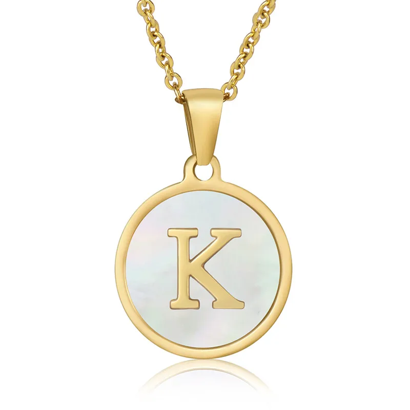 Personalised Gold and White Initial Necklace, Custom Necklace